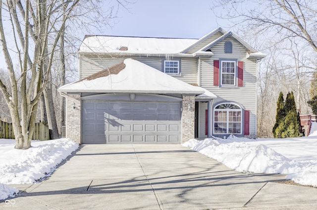 front of property featuring a garage