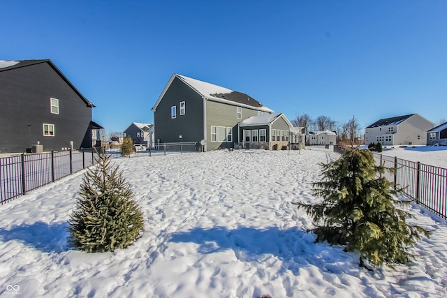 view of snowy yard