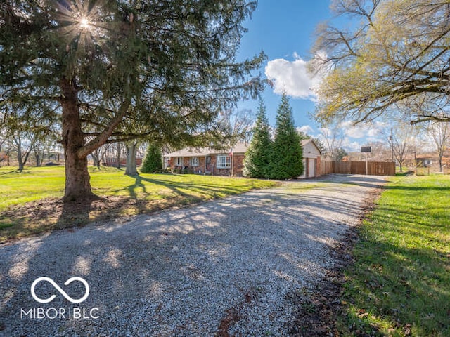 view of front of property with a front lawn