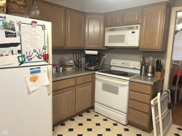 kitchen with white appliances