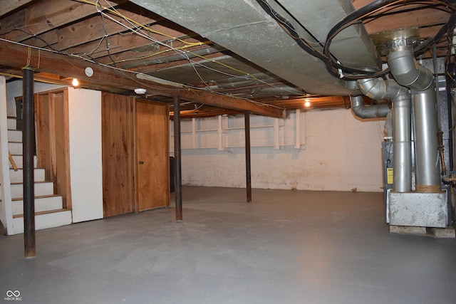 view of basement