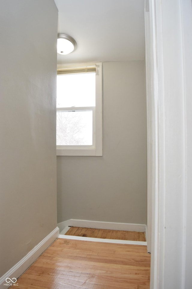 empty room featuring light hardwood / wood-style floors