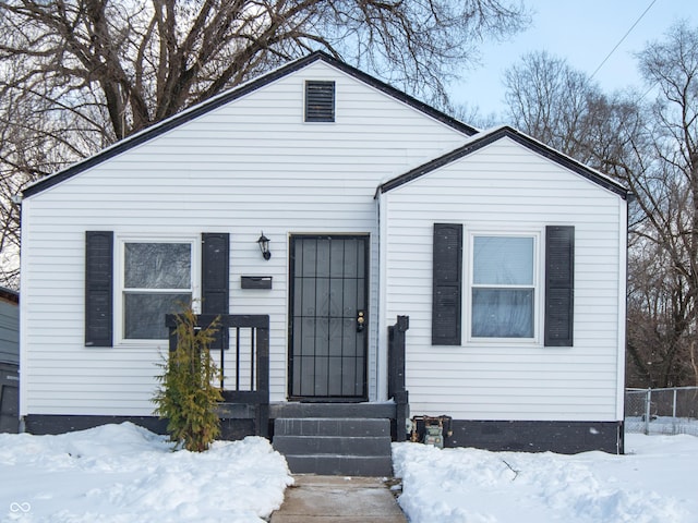 view of bungalow-style home