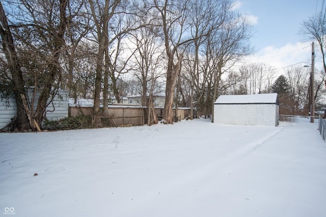 view of snowy yard