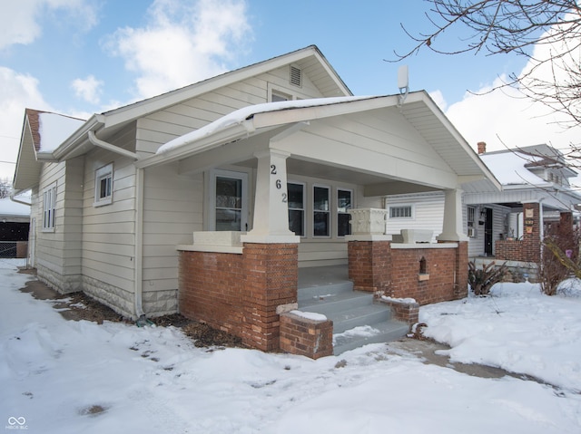 bungalow-style home featuring a porch