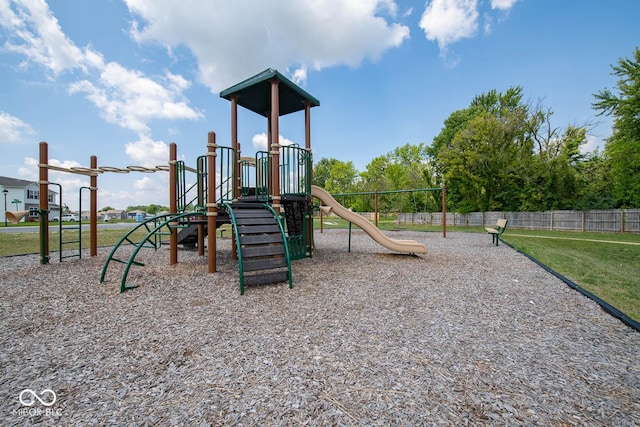 view of jungle gym