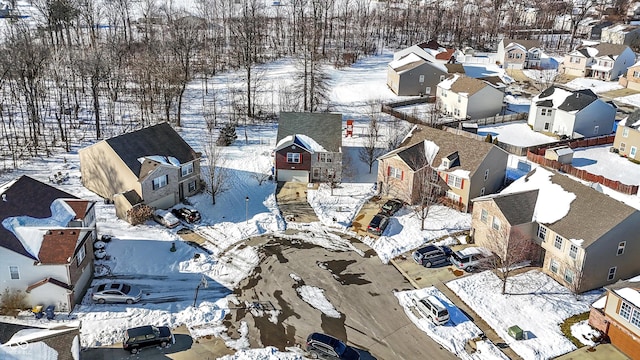 view of snowy aerial view