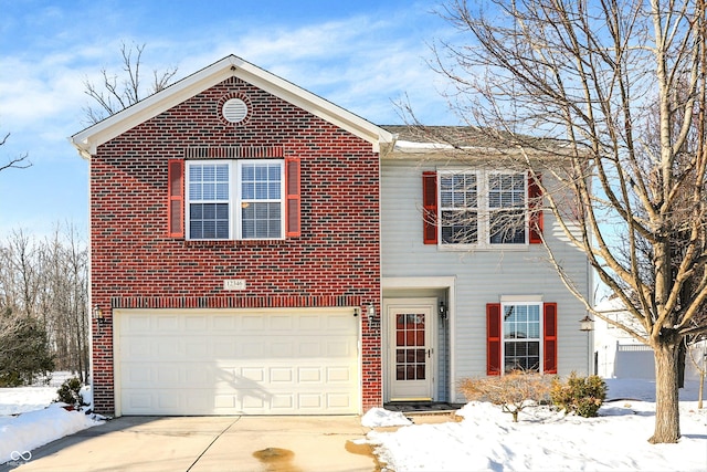 view of front of house featuring a garage