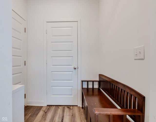 corridor featuring light wood-type flooring