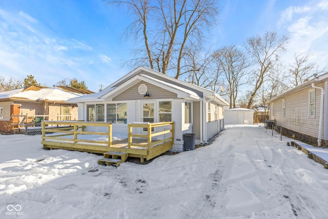 exterior space with a wooden deck