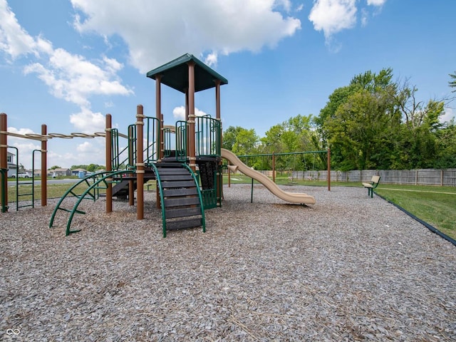 community playground with fence