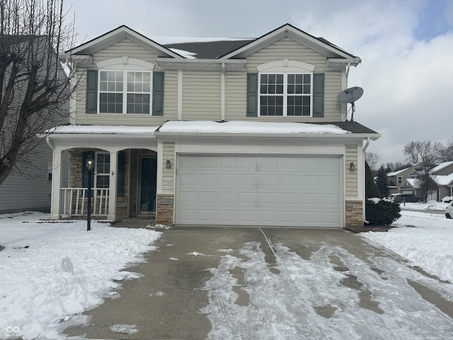 front facade featuring a garage