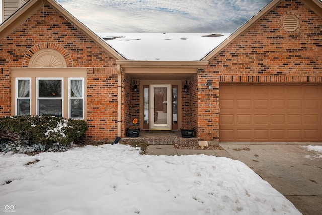 view of property featuring a garage