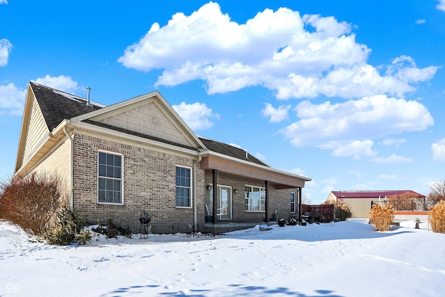 view of front of property with a porch