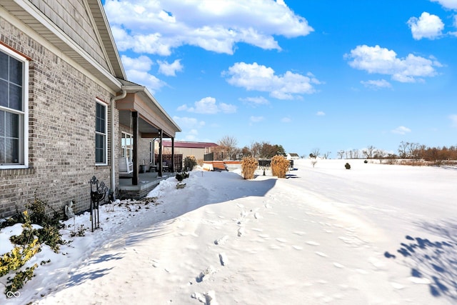 view of snowy yard