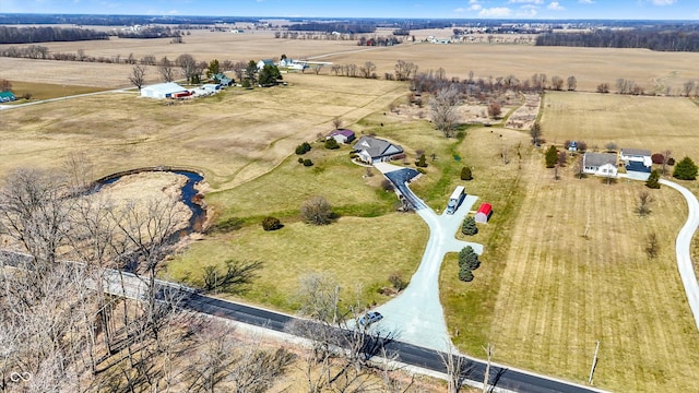 10194 E 900 N, Markleville, IN 46056 - birds eye view of property with a rural view