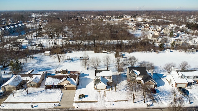 view of snowy aerial view