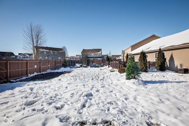 view of snowy yard