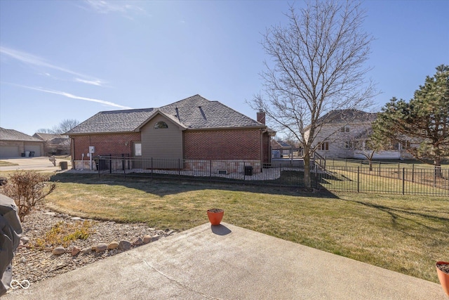 exterior space with a lawn