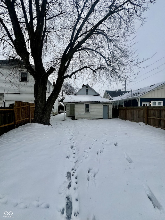 view of snowy yard