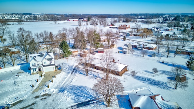 view of snowy aerial view