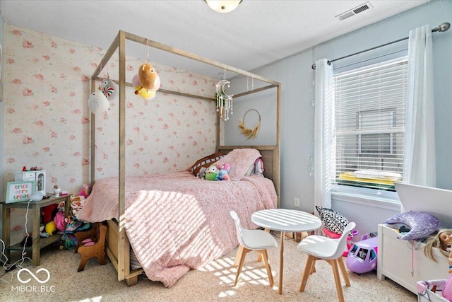 bedroom featuring carpet flooring