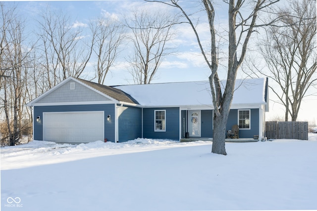 ranch-style house with a garage