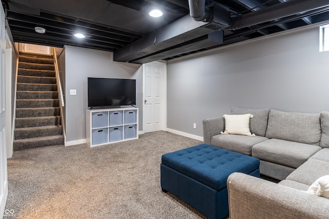 view of carpeted living room