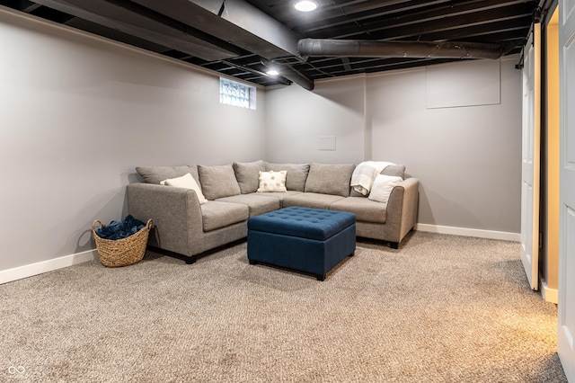 view of carpeted living room