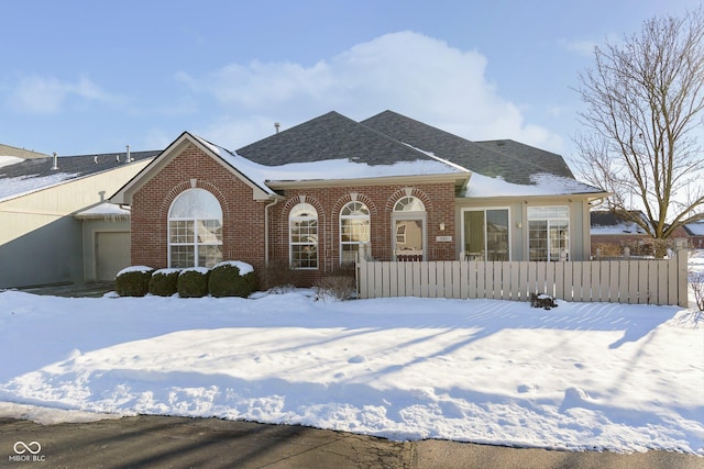 view of front facade with a garage