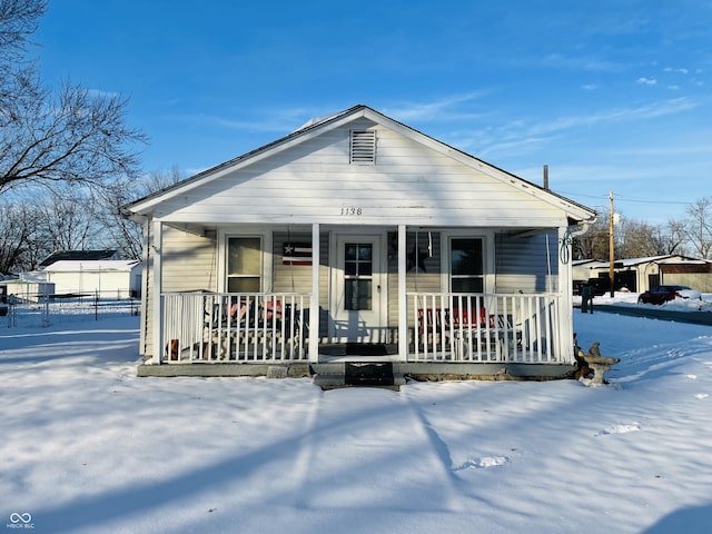 bungalow-style house featuring a porch