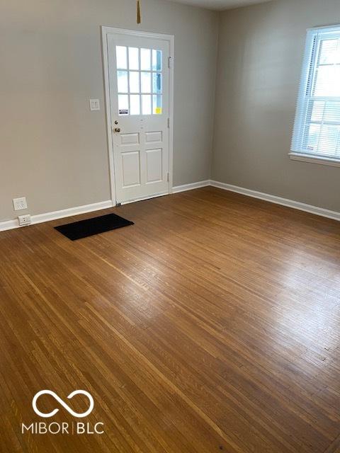 foyer entrance featuring hardwood / wood-style flooring