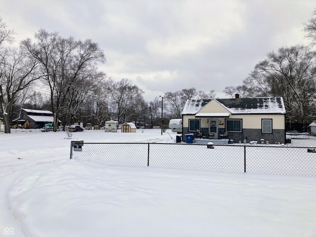 view of snowy yard