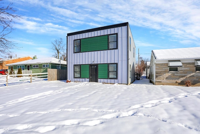 view of snow covered structure