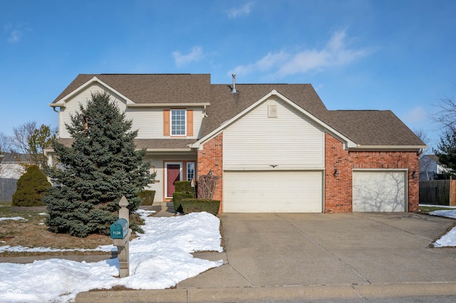 view of property with a garage