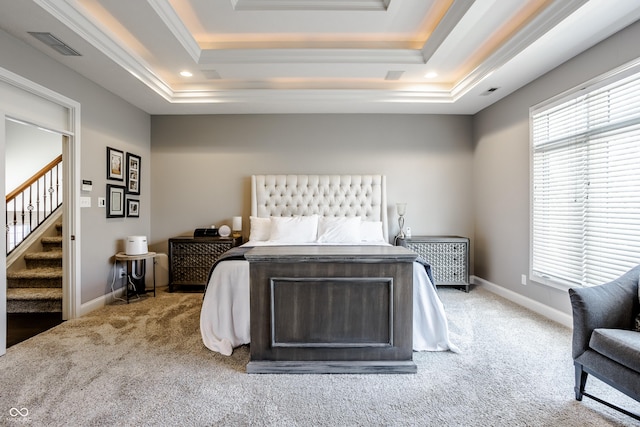 8526 Oakmont Ln, Indianapolis, IN 46260 - bedroom with carpet floors and a tray ceiling