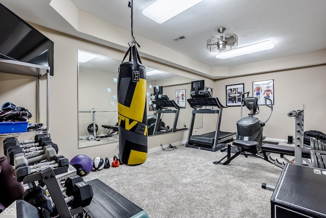 8526 Oakmont Ln, Indianapolis, IN 46260 - workout room featuring carpet