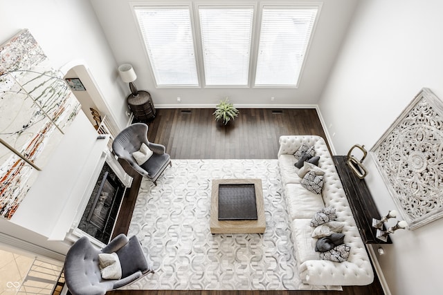 8526 Oakmont Ln, Indianapolis, IN 46260 - living room with wood-type flooring