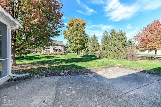 view of yard featuring a patio