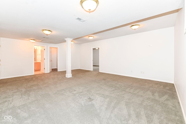 basement featuring carpet