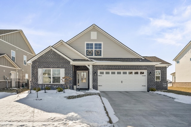 view of front of home featuring a garage