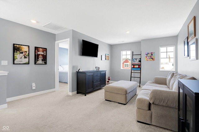 view of carpeted living room