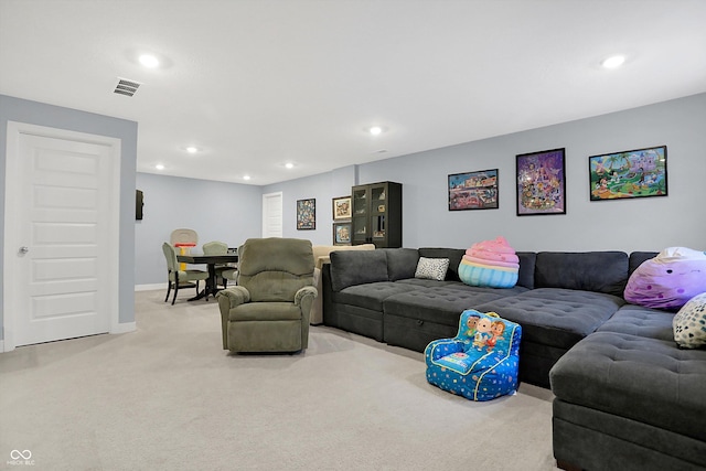 view of carpeted living room