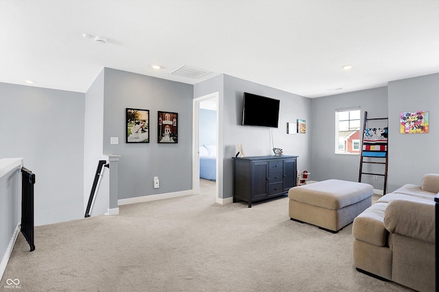 view of carpeted living room