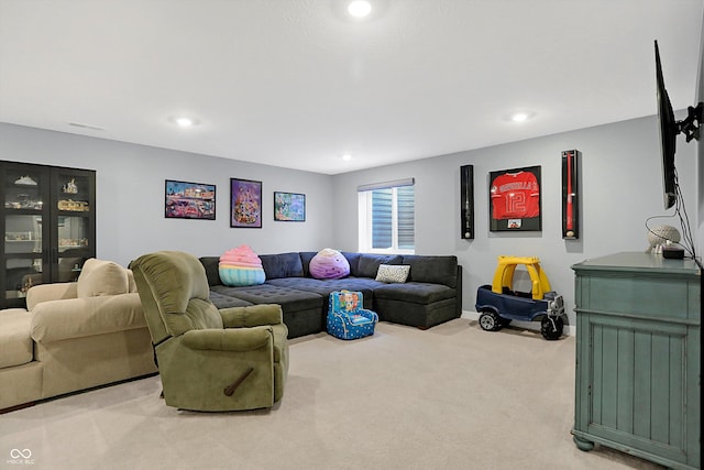 view of carpeted living room