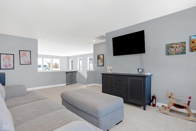 view of carpeted living room