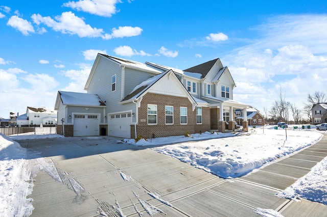 exterior space with a garage