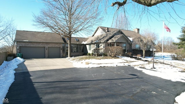 view of front facade with a garage