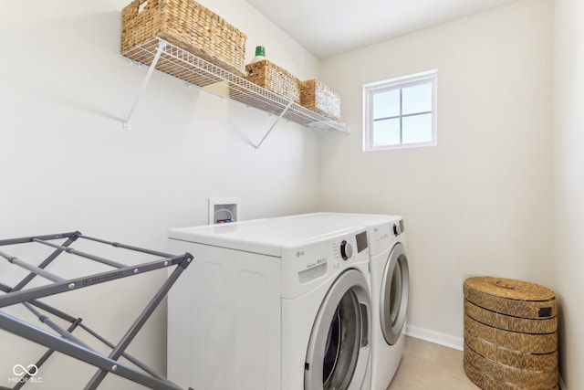 laundry room featuring washer and clothes dryer