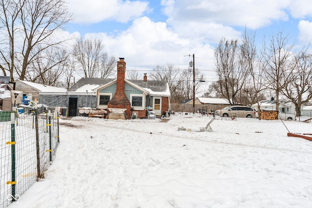 view of snowy yard